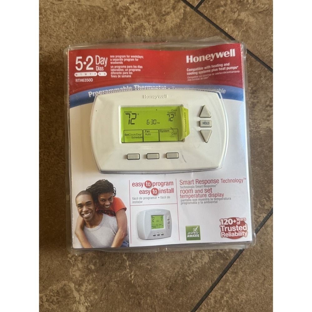 Honeywell Thermostat RTH6350D 5-2 Day Programmable New Open Box